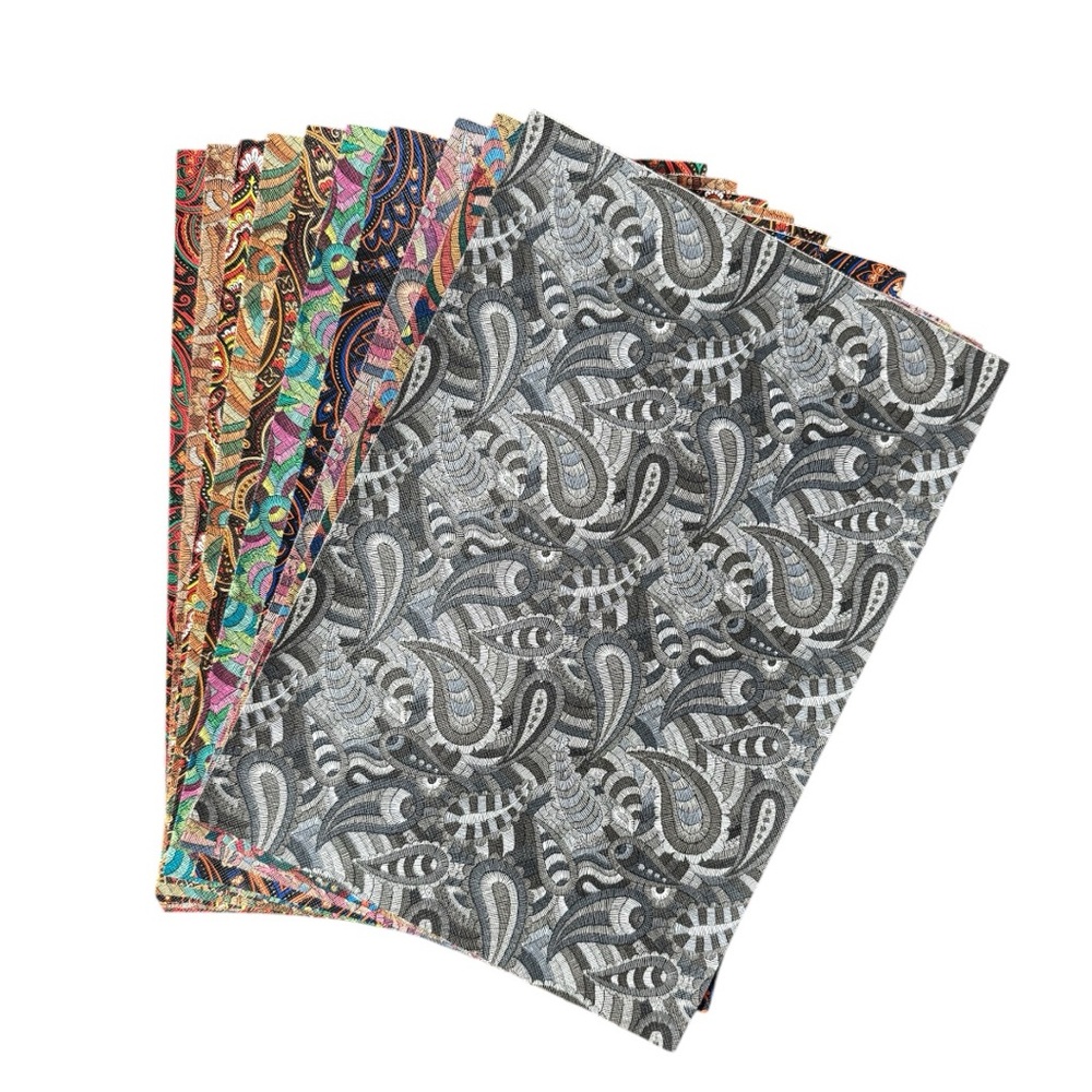 Paisley Faux Leather Craft Bundle - 10 Sheets - Boho, Western, Vintage Style